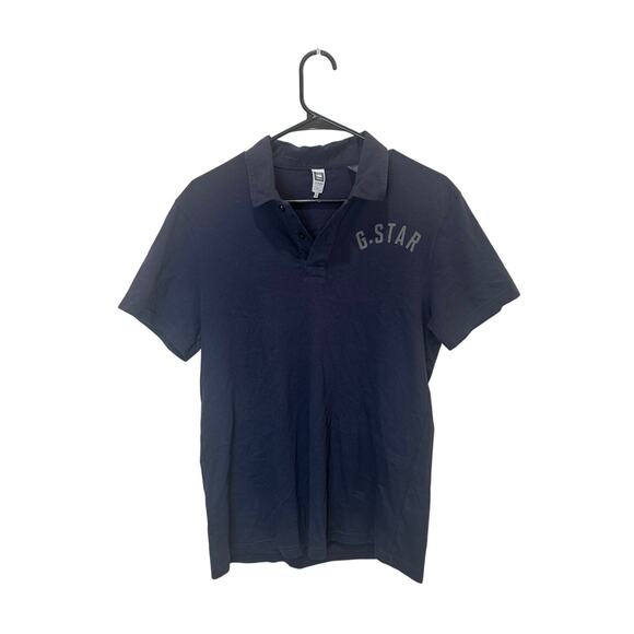 G-Star RAW Other - G-Star RAW Sz M Lightweight Polo Shirt Short Sleeve Deep Gray Blueish - Nice!